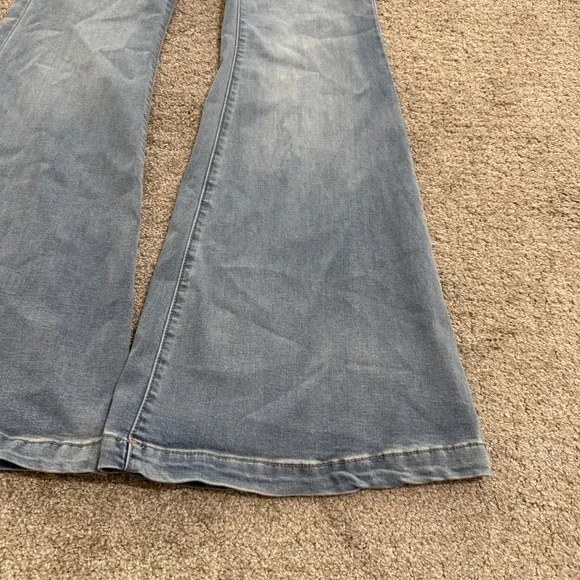 We The Free People Venice Beach Pull On Flare Jeans 30 70s Retro Hippie Indie - Picture 4 of 11